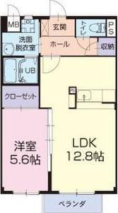 パストラルヒルズ(1LDK/1階)の間取り写真