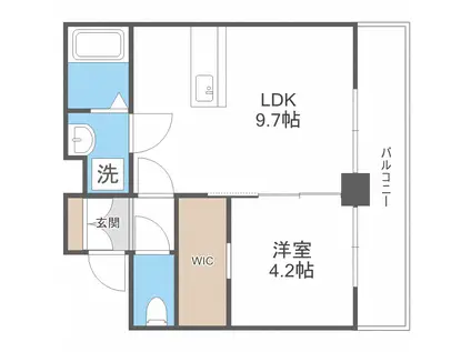 スペチアーレ420(1LDK/3階)の間取り写真