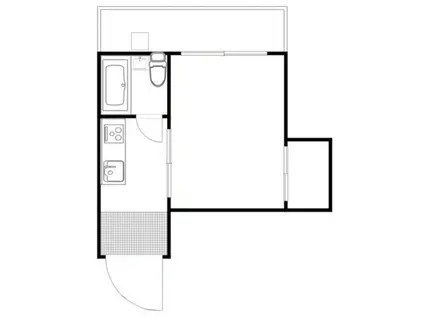 162ビル(1K/3階)の間取り写真