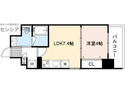 LA CASA(1LDK/1階)の間取り写真