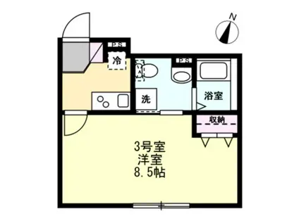 ポモドーロ(1K/1階)の間取り写真