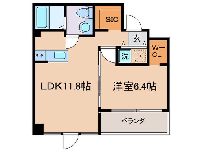 プリマヴェーラ丸太町(1LDK/3階)の間取り写真