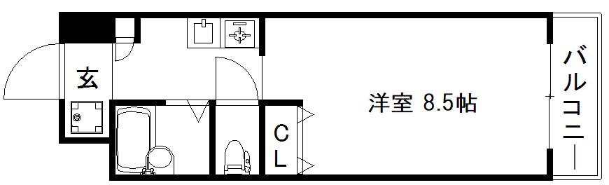 CASAYAMABUN(1K/2階)の間取り写真