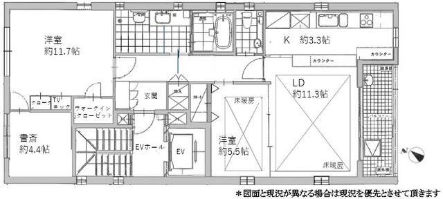 シナリオ会館(2SLDK/4階)の間取り写真