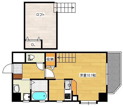 ARVADA BLD(1K/7階)の間取り写真