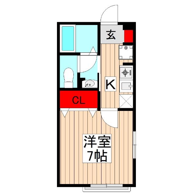 モードスタディ(1K/2階)の間取り写真