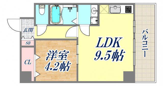 LE PRINTEMPS(1LDK/8階)の間取り写真