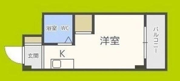 昭和グランドハイツ大淀(ワンルーム/3階)の間取り写真