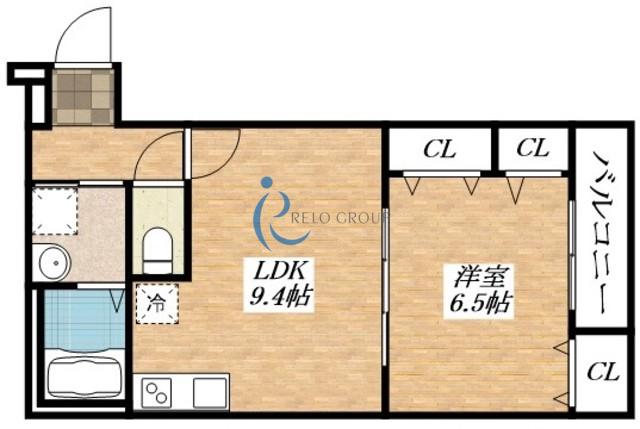 フジパレス平野背戸口(1LDK/3階)の間取り写真