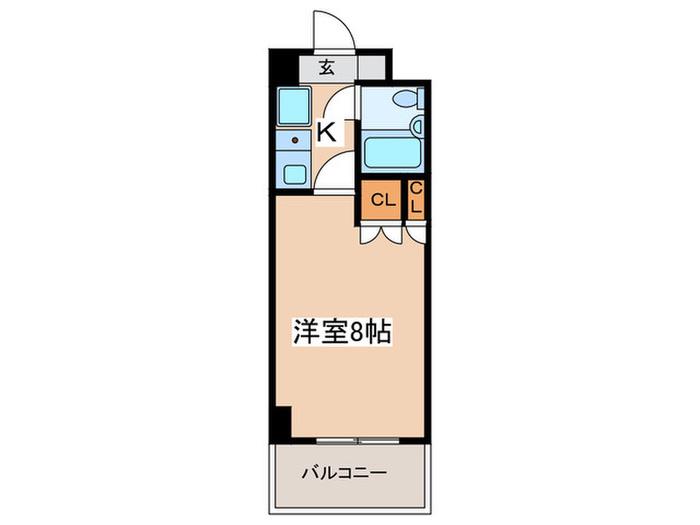 PLENDY淵野辺(ワンルーム/5階)の間取り写真