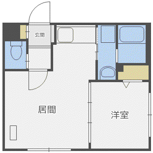 フェーラシュバル南円山(1LDK/4階)の間取り写真