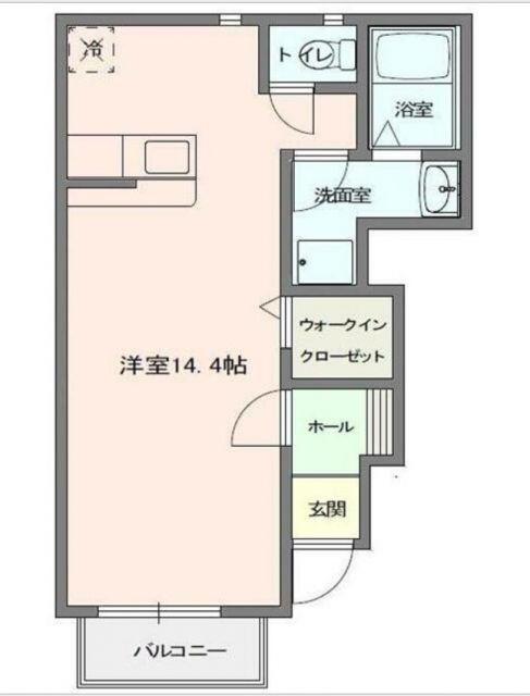 セレシード2番館(ワンルーム/1階)の間取り写真