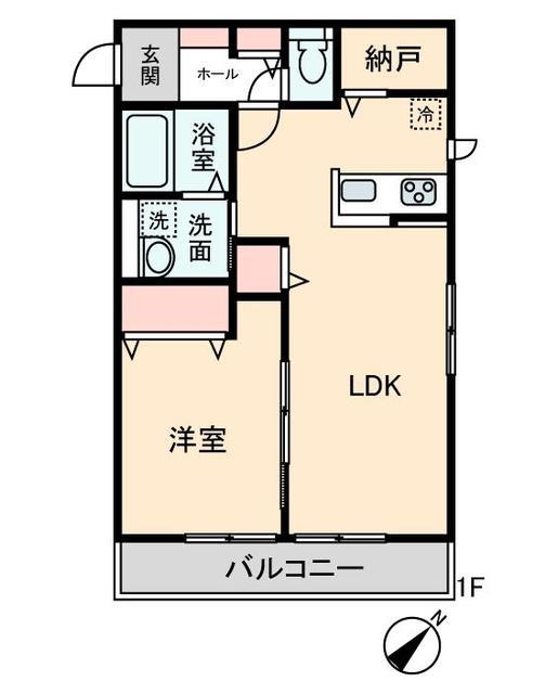 エクリューレトア(1LDK/2階)の間取り写真