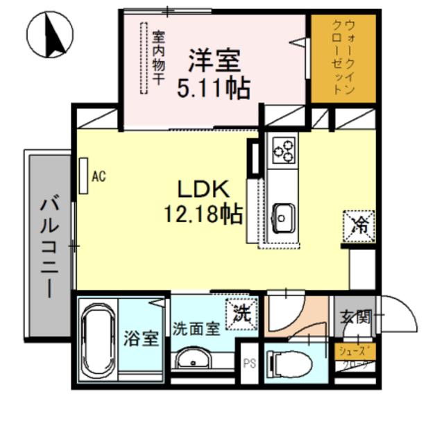 フェアリーフォレスト(1LDK/2階)の間取り写真