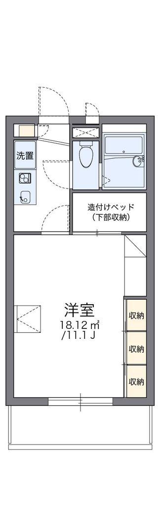 レオパレス蘇我加藤(1K/1階)の間取り写真