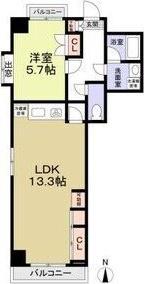 ITOH壱番館(2LDK/8階)の間取り写真