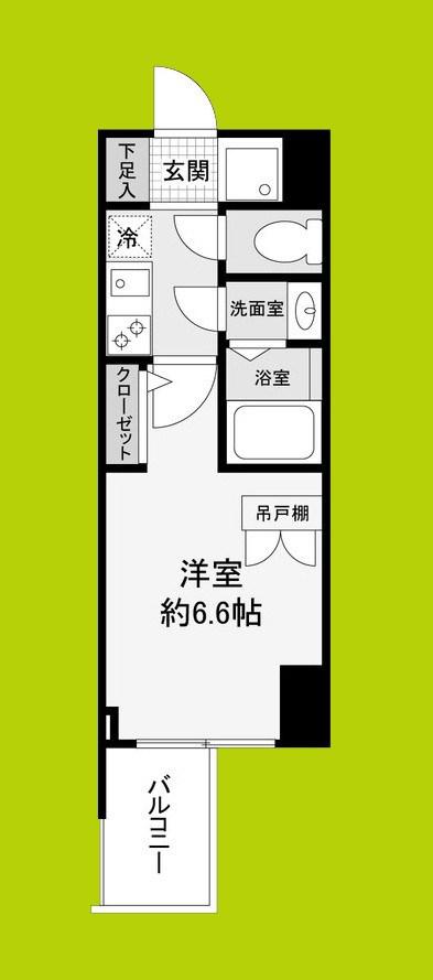 セレニテ谷町四丁目アリエ(1K/12階)の間取り写真