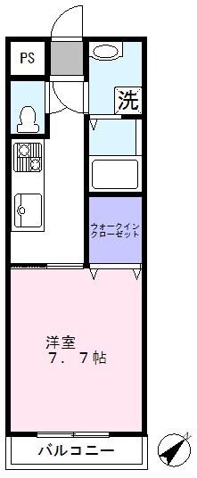 ラフィーヌ・昴Ⅱ(1K/3階)の間取り写真