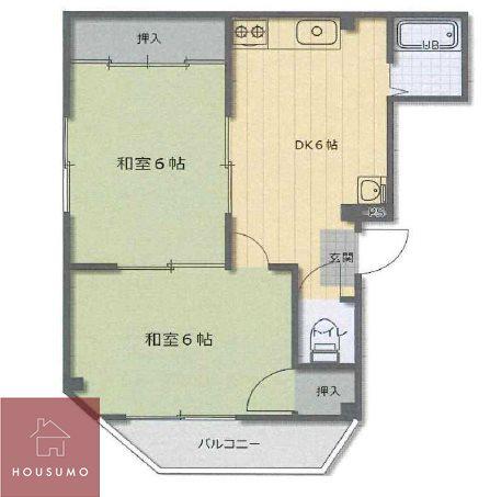 ハイツ池田(2DK/3階)の間取り写真