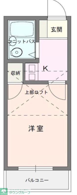 タウンコート日進(1K/1階)の間取り写真