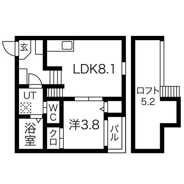 MAISONLALUMIERE(1K/1階)の間取り写真