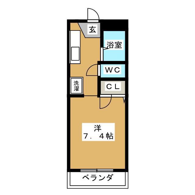 OKANOII(ワンルーム/4階)の間取り写真