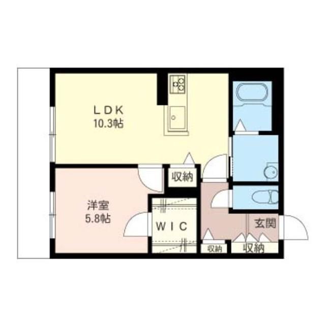 AMI・COURT横浜(1LDK/1階)の間取り写真
