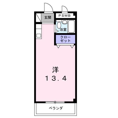 ナティフきぬうらNO.2(ワンルーム/3階)の間取り写真