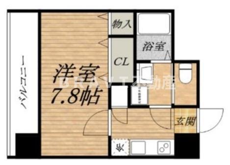 ミラージュパレス難波東レジデンス(1K/10階)の間取り写真