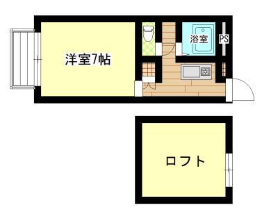 ラミアカーサ(1K/2階)の間取り写真