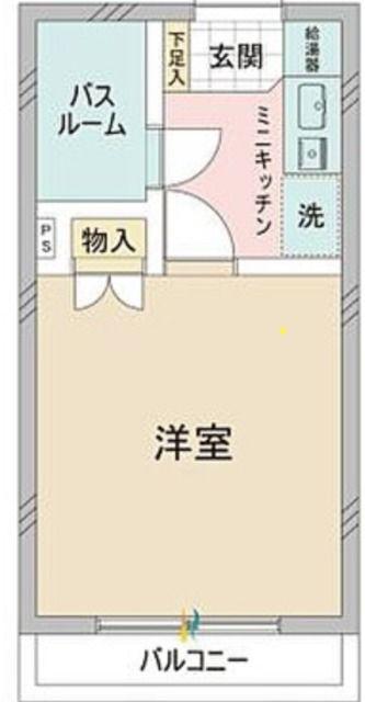 カテリーナ経堂(1K/1階)の間取り写真