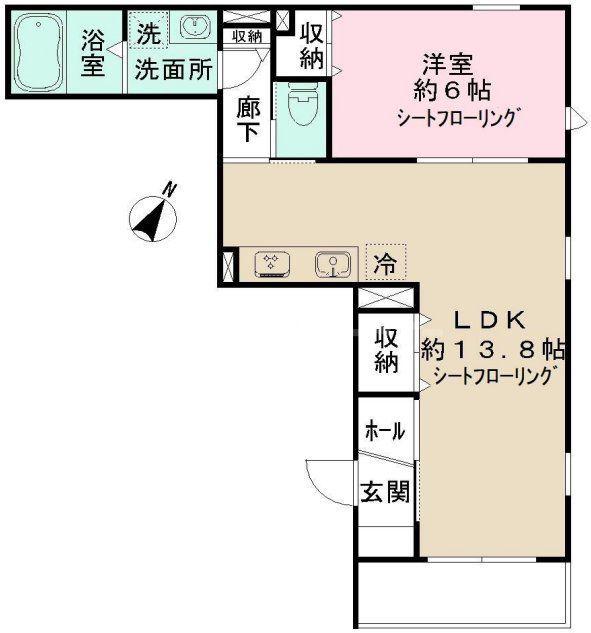 NIDO LARGO(1LDK/3階)の間取り写真