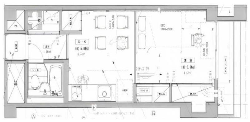 中銀第2小石川マンシオン(1DK/3階)の間取り写真