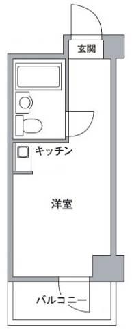 トップルーム品川(ワンルーム/7階)の間取り写真