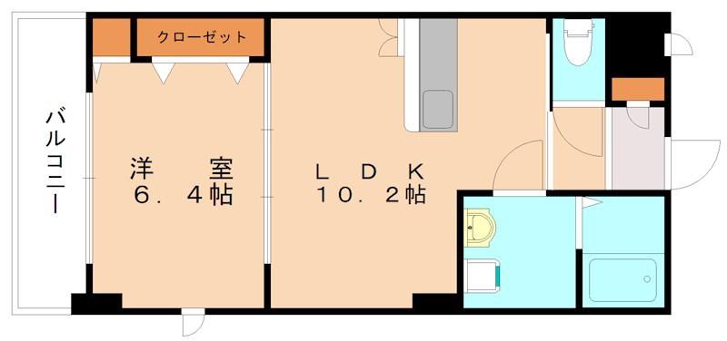 HAMIEL真鶴(1LDK/9階)の間取り写真