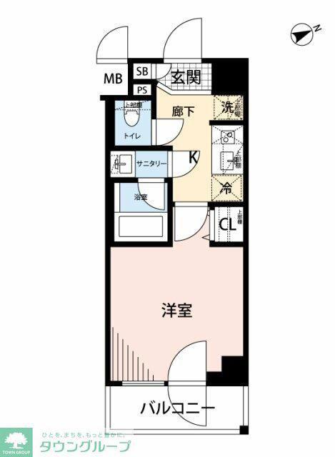 マイナビSTAY溝の口(1K/2階)の間取り写真