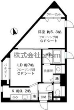 ライブリーコート(1LDK/2階)の間取り写真