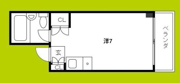 メゾン西淡路(ワンルーム/3階)の間取り写真