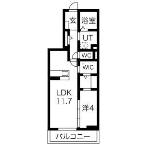 グランシャリオ(1LDK/2階)の間取り写真