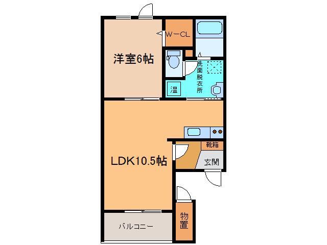 KIRARI(1LDK/2階)の間取り写真