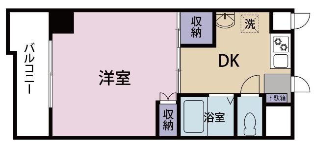 DSマンション(1DK/6階)の間取り写真
