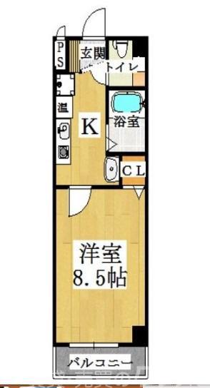 プリヴェ2号館(1K/2階)の間取り写真