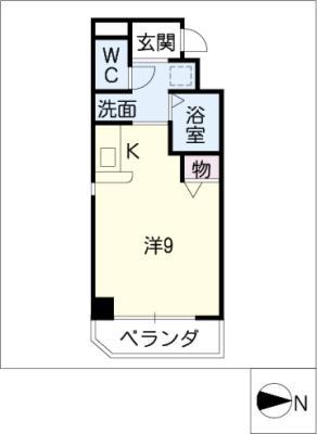 シャルム久屋(ワンルーム/2階)の間取り写真