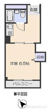 山崎第8マンション(1DK/2階)の間取り写真