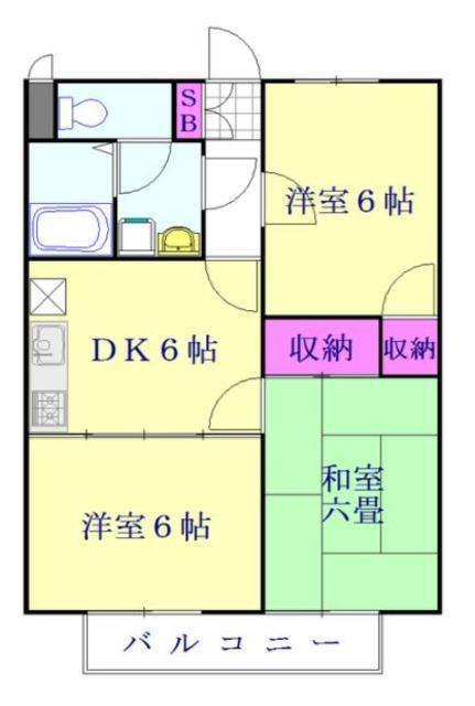 メゾンレジーナ(3DK/2階)の間取り写真