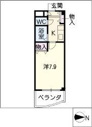 パックス荒畑(1K/4階)の間取り写真
