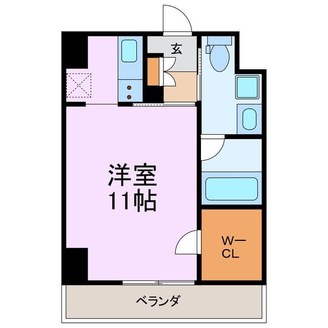 グランアルモニ(ワンルーム/2階)の間取り写真