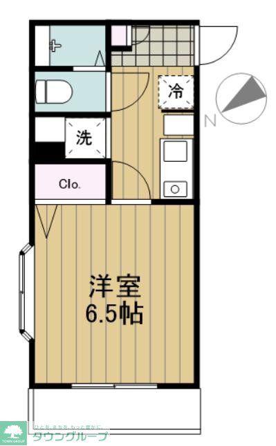サンブライト大井町(1K/2階)の間取り写真