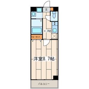 PRECIOUS(1K/2階)の間取り写真