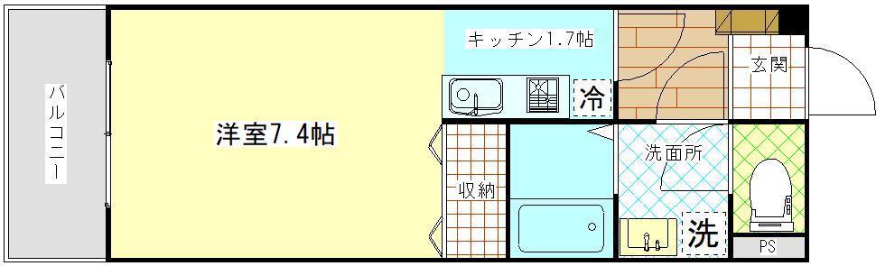 レジデンス・マサ(1K/1階)の間取り写真